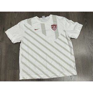 Nike US Soccer T Shirt XL White Gray - Pin Hole